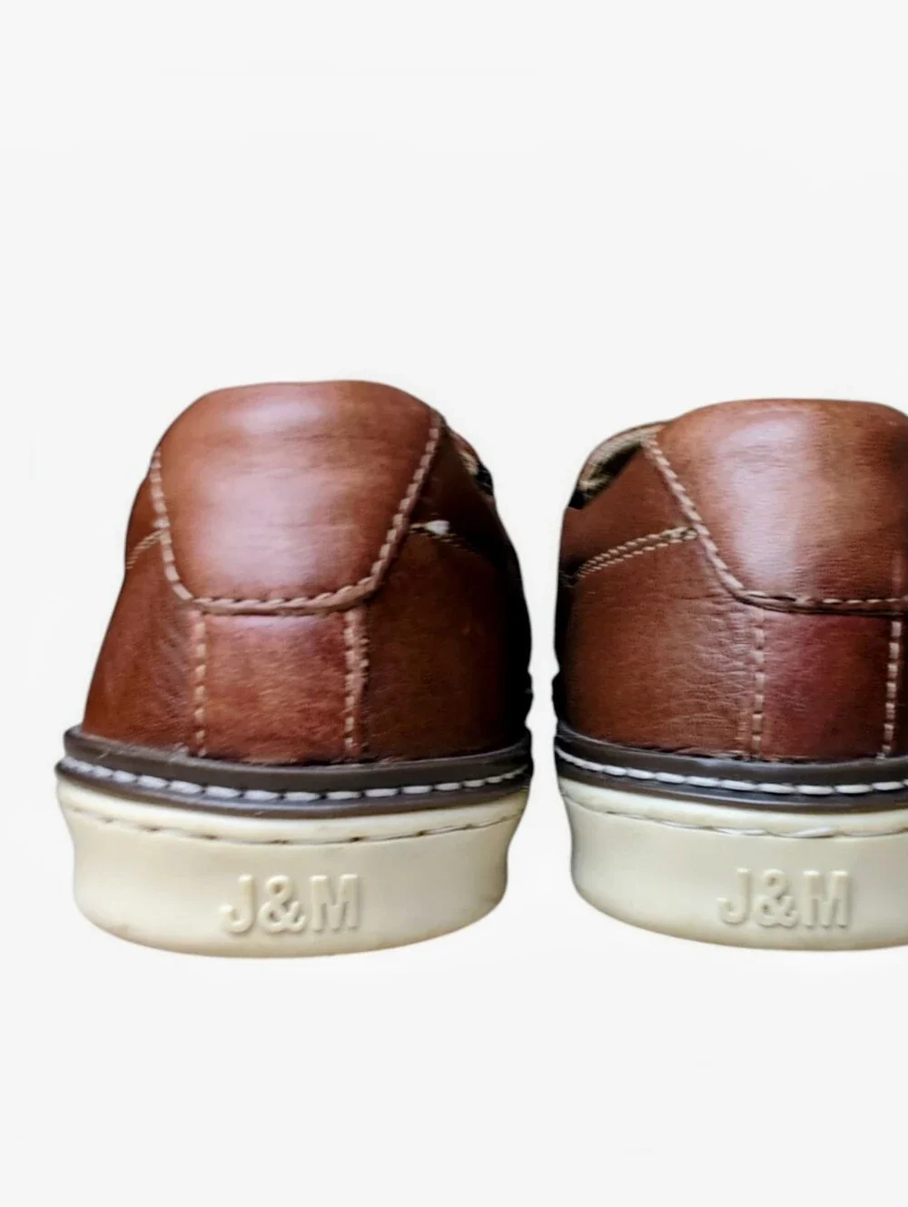 Johnston & Murphy Mcguffey Woven Sheepskin Casual Shoes Men's Size 8M Cognac